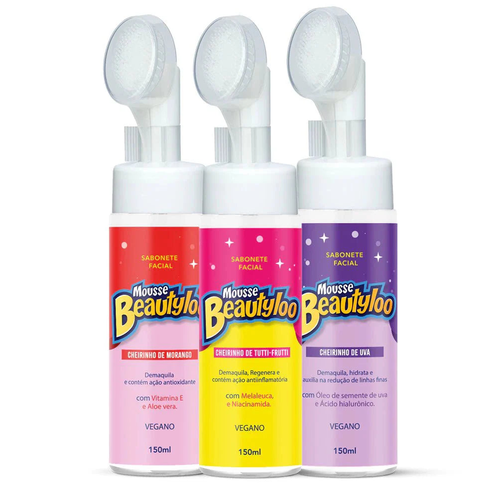 Kit 3 Mousse Facial de Limpeza Beautyloo - ANACARÔ