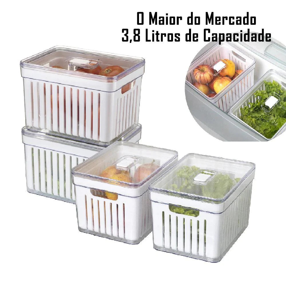Kit 4 Organizador de Geladeira - ANACARÔ