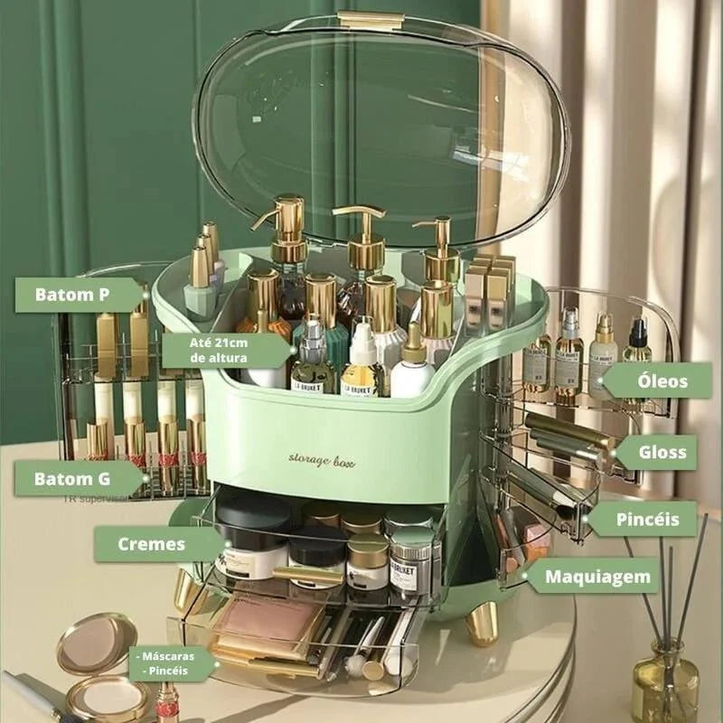 Organizador e Porta Maquiagem Acrílico - ANACARÔ