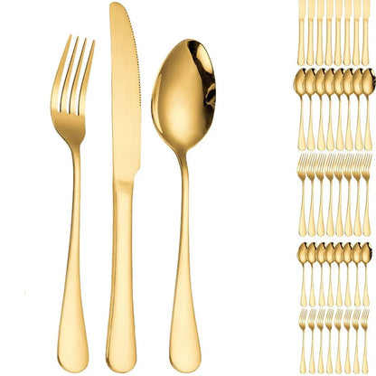 18 Peças Talheres De Ouro Em Aço Inox - ANACARÔ