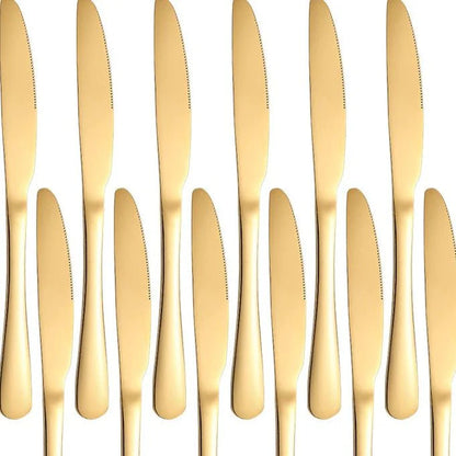 18 Peças Talheres De Ouro Em Aço Inox - ANACARÔ