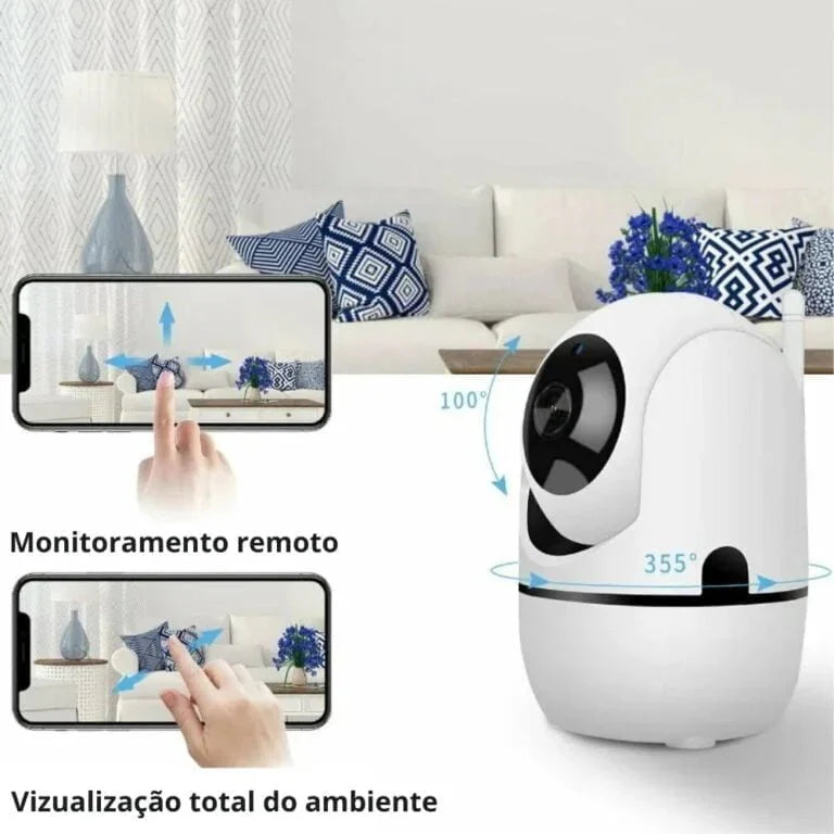 Babá Eletrônica Câmera Sem Fio Visão Noturna Infravermelho - ANACARÔ