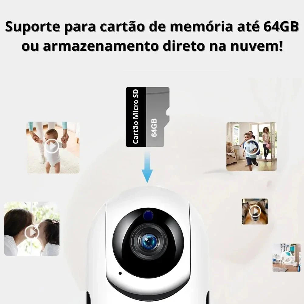 Babá Eletrônica Câmera Sem Fio Visão Noturna Infravermelho - ANACARÔ