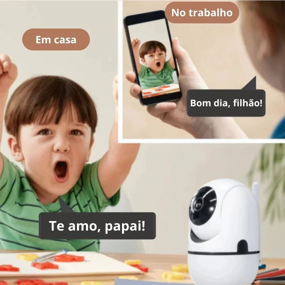 Babá Eletrônica Câmera Sem Fio Visão Noturna Infravermelho - ANACARÔ