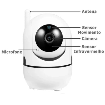 Babá Eletrônica Câmera Sem Fio Visão Noturna Infravermelho - ANACARÔ