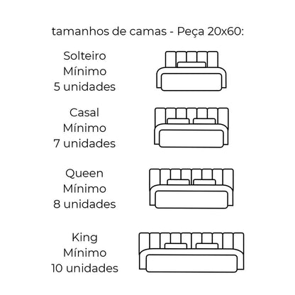 Cabeceira 1 Modulo Estofado 45x20 cm - ANACARÔ