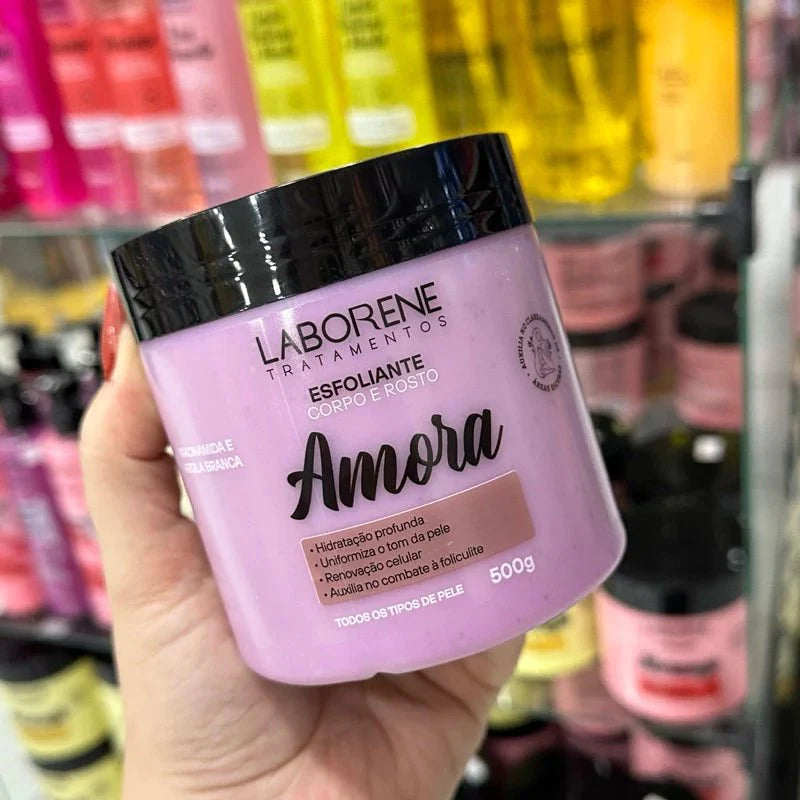Esfoliante Corpo e Rosto  Laborene 500g Auxilia no Clareamento de Áreas Escuras - ANACARÔ