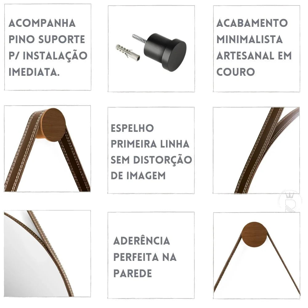 Espelho Redondo Parede - ANACARÔ
