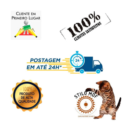 Esteira porta controle + porta copo em mdf - ANACARÔ