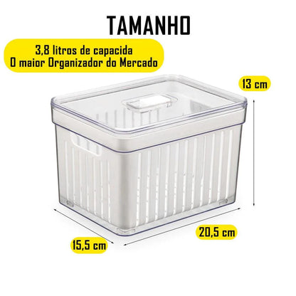 Kit 4 Organizador de Geladeira - ANACARÔ