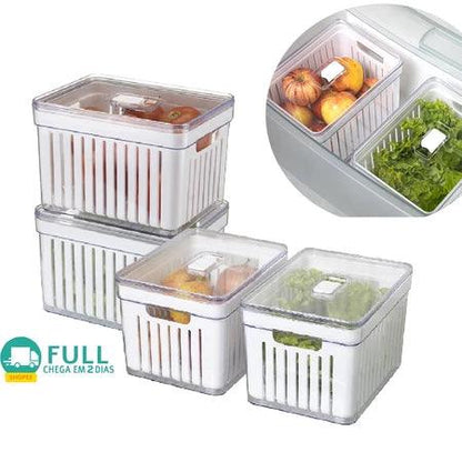 Kit 4 Organizador de Geladeira - ANACARÔ