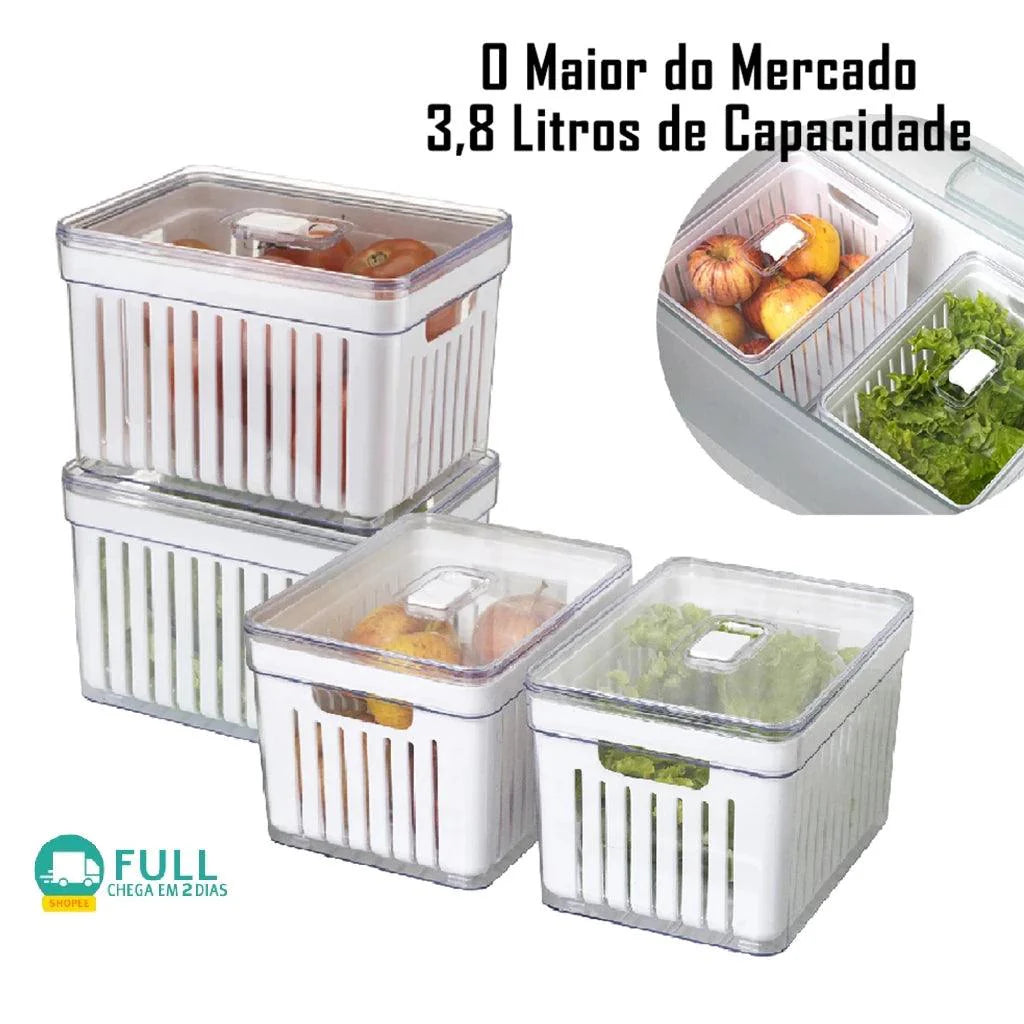 Kit 4 Organizador de Geladeira - ANACARÔ