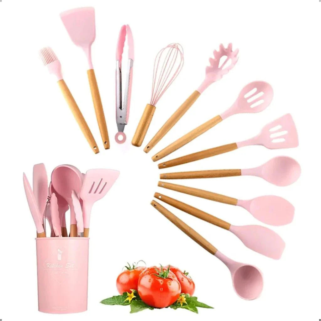 Kit C/12 Peças Utensílios De Cozinha - ANACARÔ