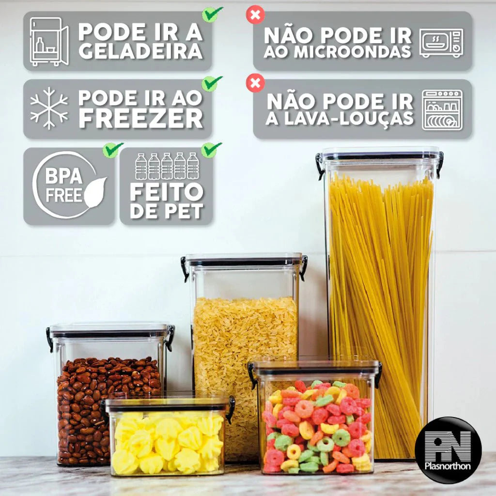 Kit de 13 Potes Herméticos - ANACARÔ