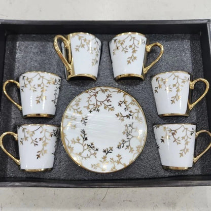 kit de café com 12 peças de Cerâmica em porcelana - ANACARÔ