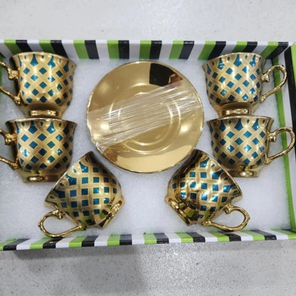 kit de café com 12 peças de Cerâmica em porcelana - ANACARÔ