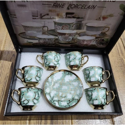 kit de café com 12 peças de Cerâmica em porcelana - ANACARÔ