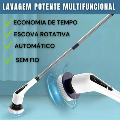 MegaClean© Esfregão Elétrico 9 em 1 + Escova  magica 5 em 1 Por R$ 1,00 Real - ANACARÔ
