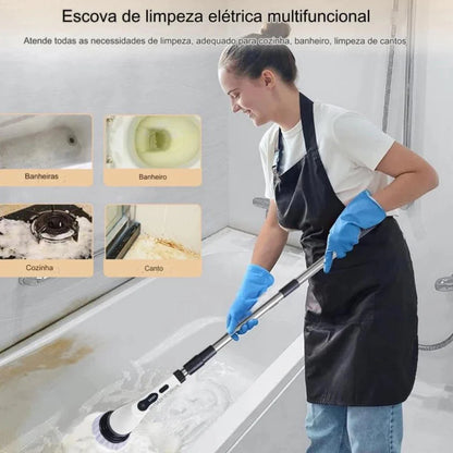 MegaClean© Esfregão Elétrico 9 em 1 + Escova  magica 5 em 1 Por R$ 1,00 Real - ANACARÔ
