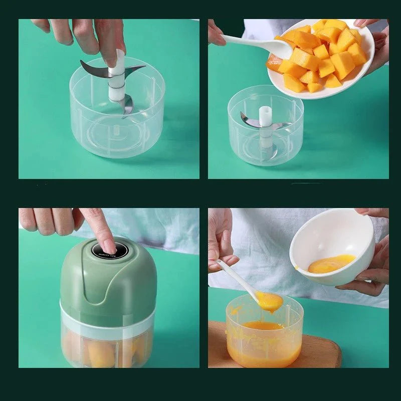 Mini Processador De Alimentos Elétrico - ANACARÔ
