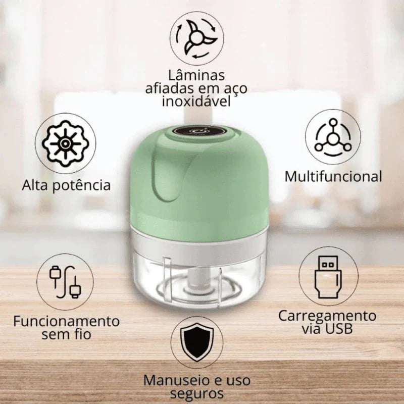 Mini Processador De Alimentos Elétrico - ANACARÔ