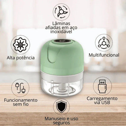 Mini Processador De Alimentos Elétrico - ANACARÔ
