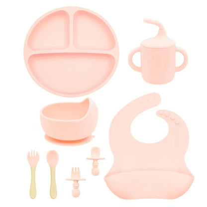 Talheres bebê silicone 8 Peças - ANACARÔ