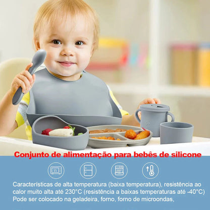 Talheres bebê silicone 8 Peças - ANACARÔ
