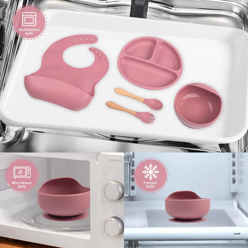 Talheres bebê silicone 8 Peças - ANACARÔ