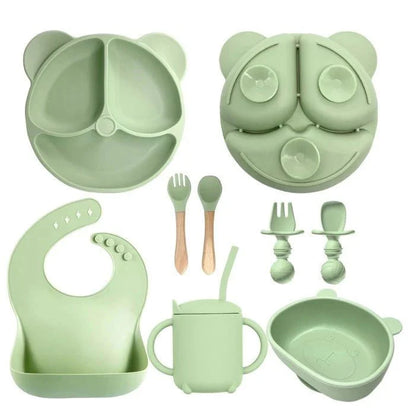 Talheres bebê silicone 8 Peças - ANACARÔ